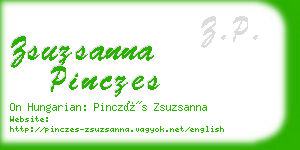 zsuzsanna pinczes business card